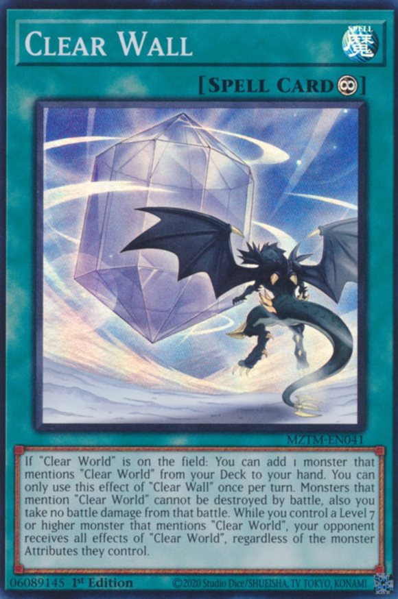 Clear Wall - MZTM-EN041 - Super Rare 1st Edition