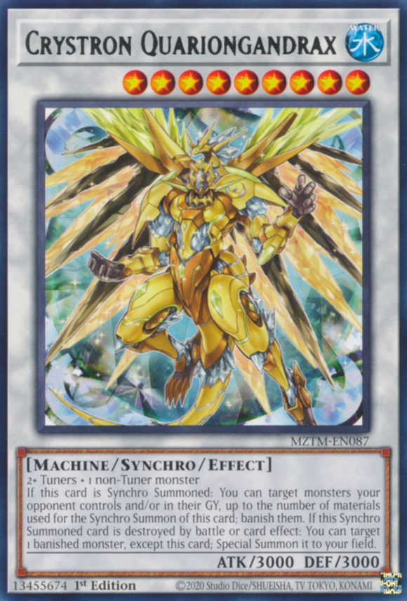 Crystron Quariongandrax - MZTM-EN087 - Rare 1st Edition