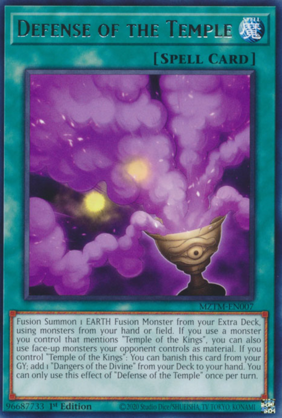 Defense of the Temple - MZTM-EN007 - Rare 1st Edition