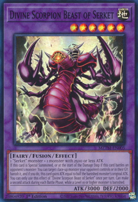 Divine Scorpion Beast of Serket - MZTM-EN005- Super Rare 1st Edition