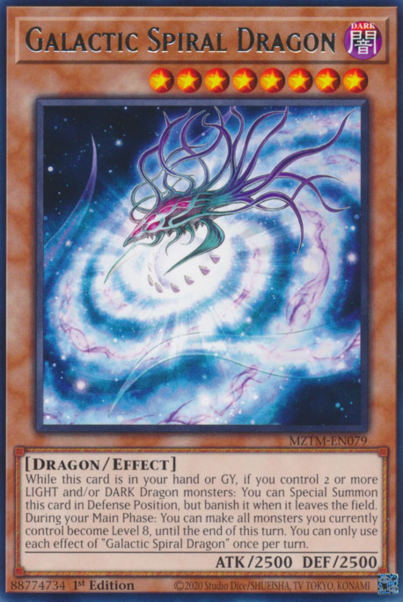 Galactic Spiral Dragon - MZTM-EN079 - Rare 1st Edition
