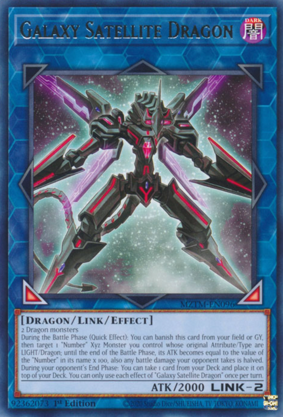 Galaxy Satellite Dragon - MZTM-EN096 - Rare 1st Edition