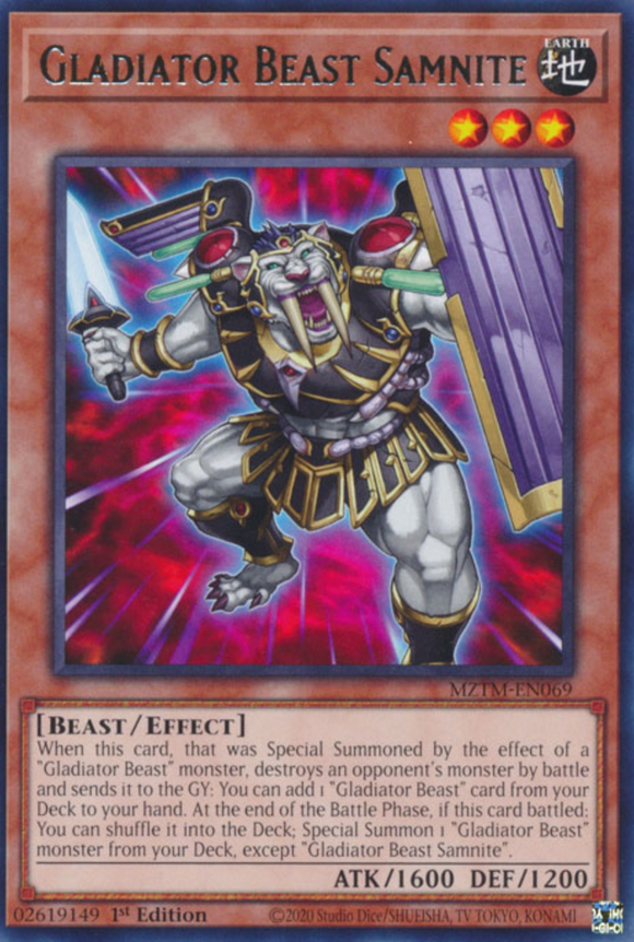 Gladiator Beast Samnite - MZTM-EN069 - Rare 1st Edition