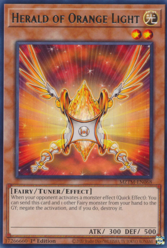 Herald of Orange Light - MZTM-EN068 - Rare 1st Edition