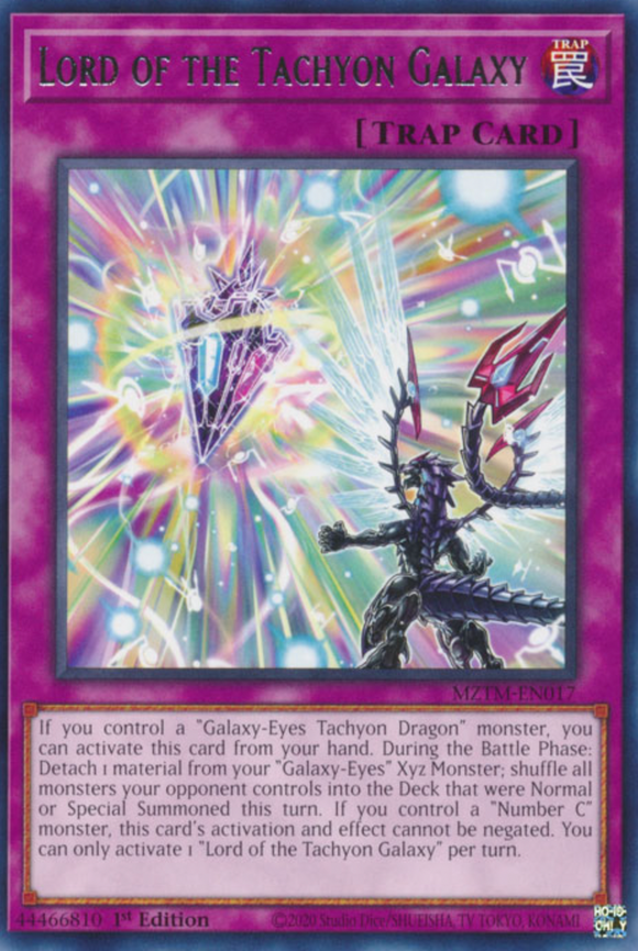 Lord of the Tachyon Galaxy - MZTM-EN017 - Rare 1st Edition