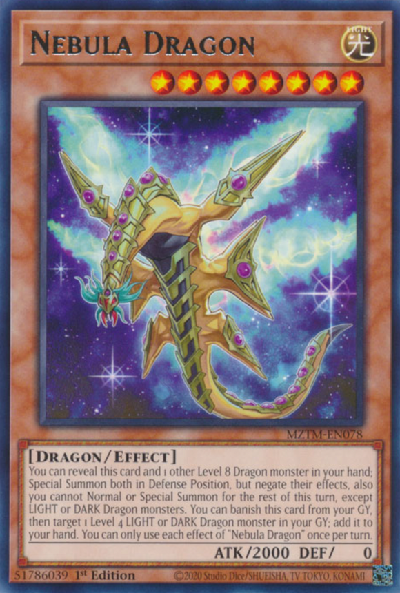Nebula Dragon - MZTM-EN078 - Rare 1st Edition