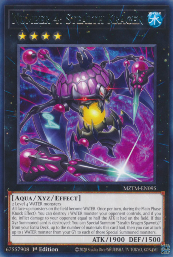 Number 4: Stealth Kragen - MZTM-EN095 - Rare 1st Edition