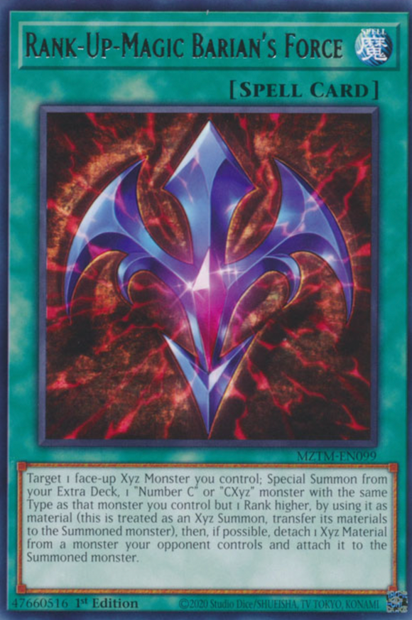 Rank-Up-Magic Barian's Force - MZTM-EN099 - Rare 1st Edition