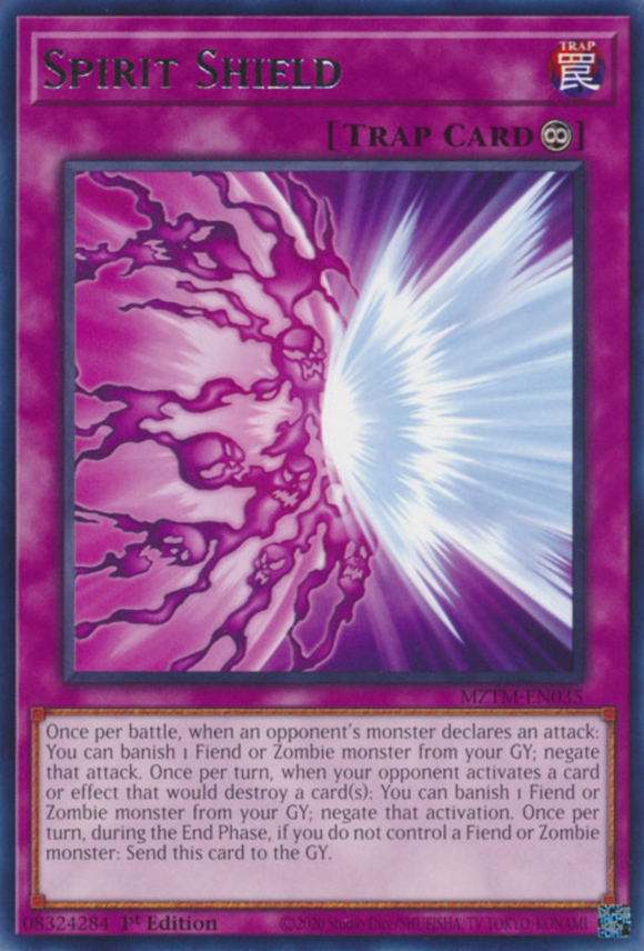 Spirit Shield - MZTM-EN035 - Rare 1st Edition