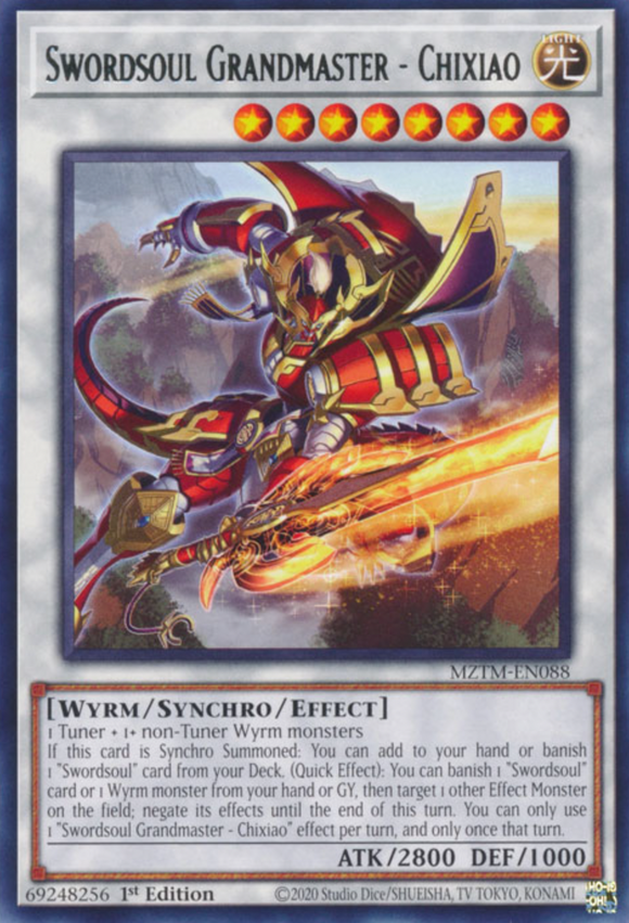 Swordsoul Grandmaster - Chixiao - MZTM-EN088 - Rare 1st Edition
