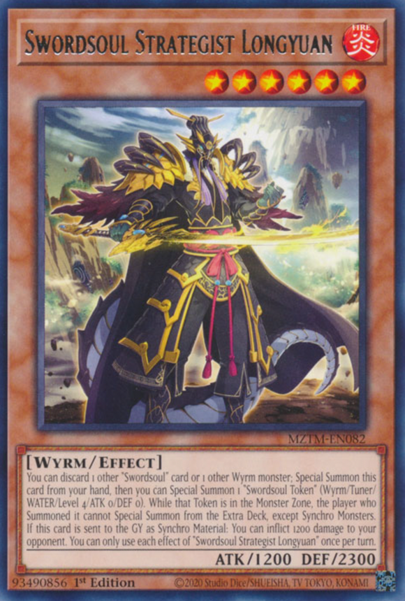 Swordsoul Strategist Longyuan - MZTM-EN082 - Rare 1st Edition