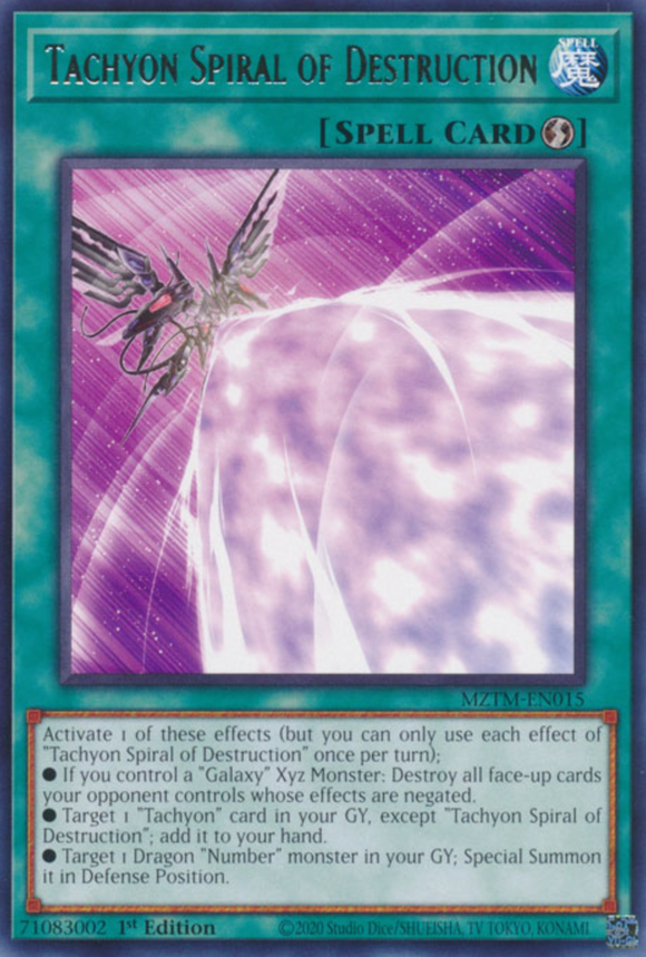 Tachyon Spiral of Destruction - MZTM-EN015 - Rare 1st Edition