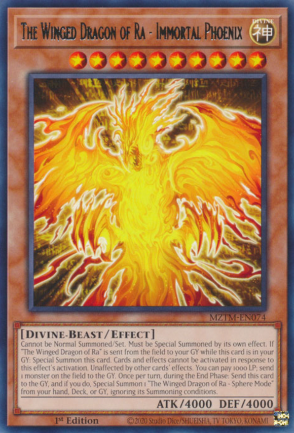 The Winged Dragon of Ra - Immortal Phoenix - MZTM-EN074 - Rare 1st Edition