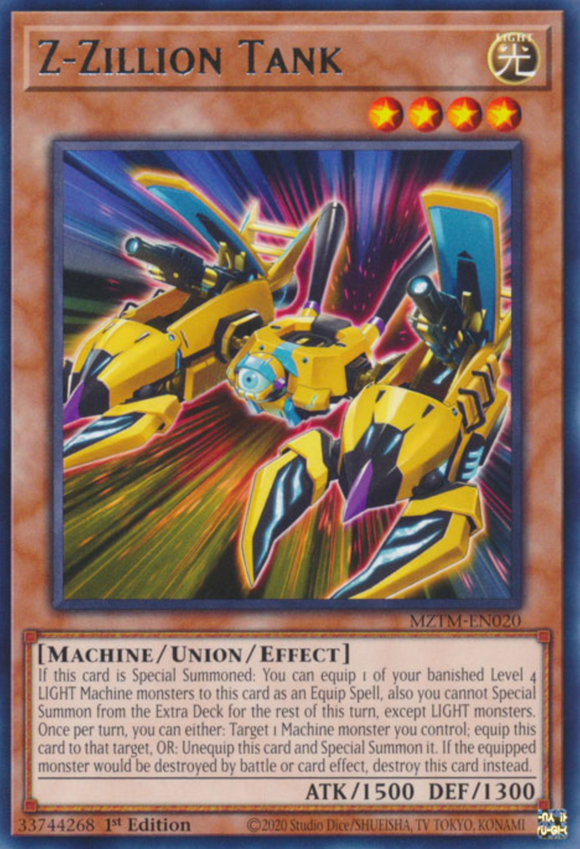Z-Zillion Tank - MZTM-EN020 - Rare 1st Edition