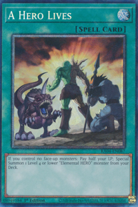 A Hero Lives - RA04-EN087 - Collector's Rare 1st Edition