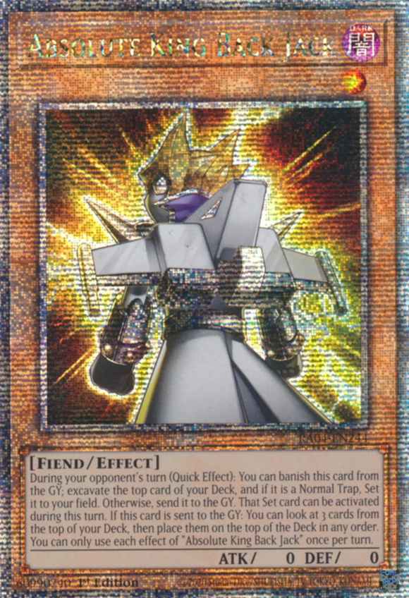 Absolute King Back Jack - RA04-EN244 - Quarter Century Secret Rare 1st Edition