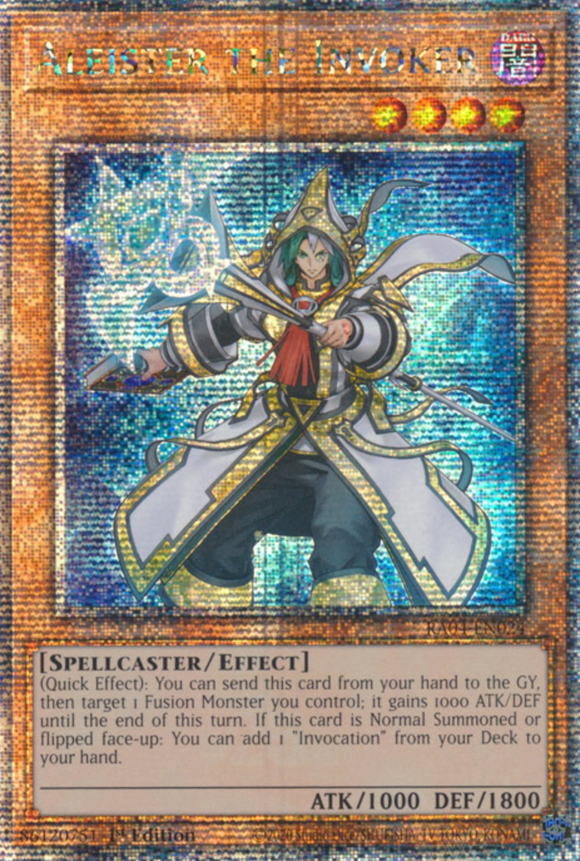 Aleister the Invoker (Alt. Art) - RA04-EN024 - Quarter Century Secret Rare 1st Edition