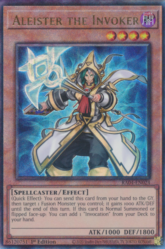 Aleister the Invoker (Alt. Art) - RA04-EN024 - Ultimate Rare 1st Edition