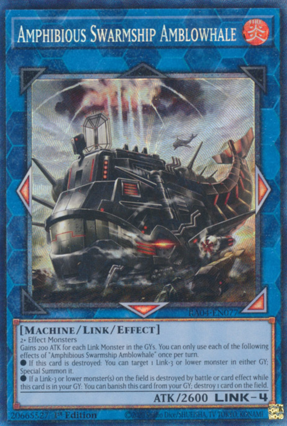 Amphibious Swarmship Amblowhale - RA04-EN077 - Collector's Rare 1st Edition