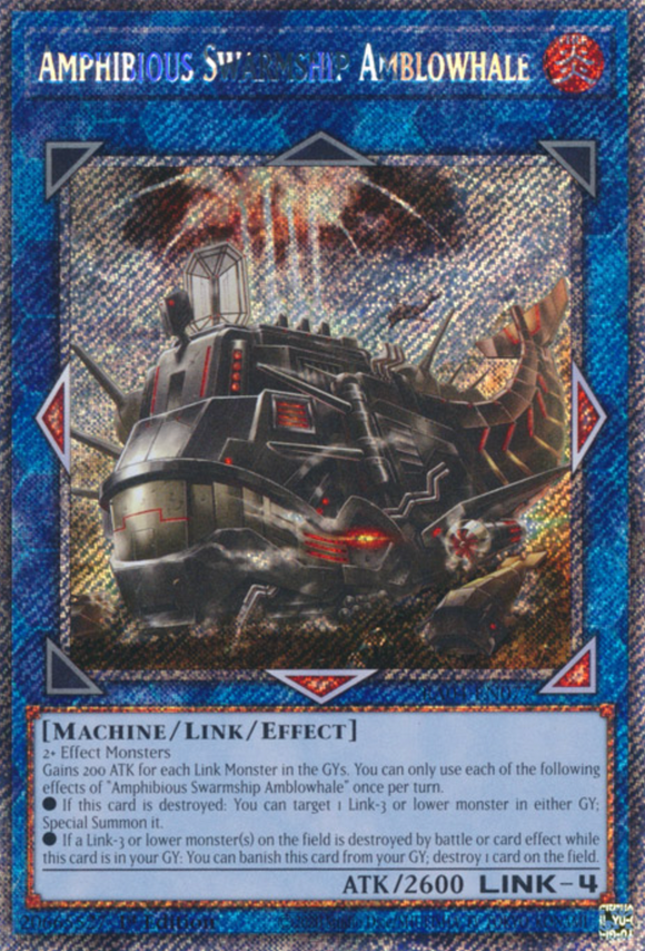 Amphibious Swarmship Amblowhale - RA04-EN077 - Platinum Rare 1st Edition