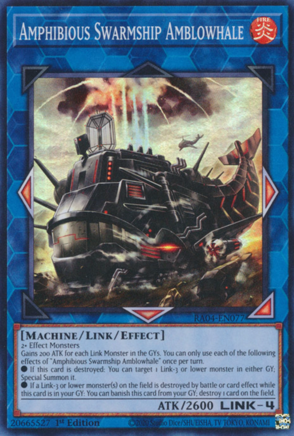 Amphibious Swarmship Amblowhale - RA04-EN077 - Super Rare 1st Edition