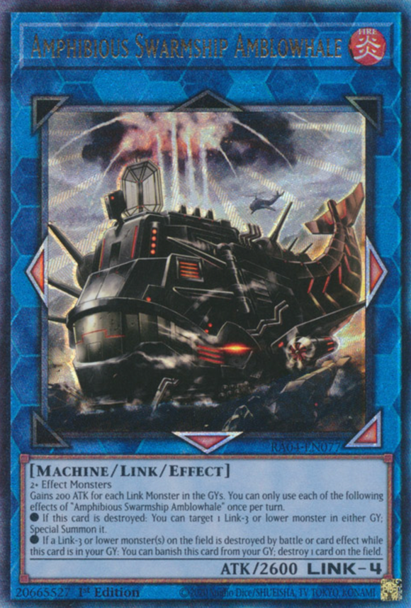Amphibious Swarmship Amblowhale - RA04-EN077 - Ultimate Rare 1st Edition