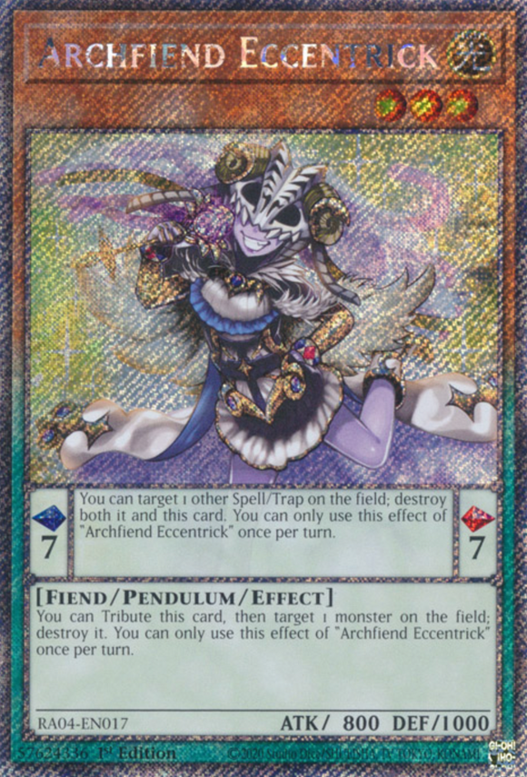 Archfiend Eccentrick - RA04-EN017 - Platinum Rare 1st Edition