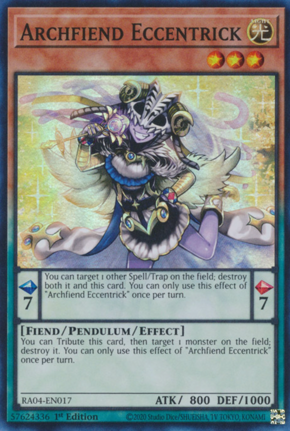 Archfiend Eccentrick - RA04-EN017 - Super Rare 1st Edition