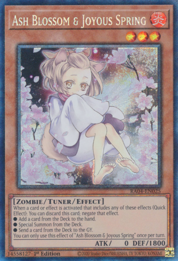 Ash Blossom & Joyous Springs (Alt. Art) - RA04-EN025 - Collector's Rare 1st Edition