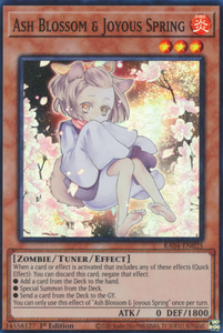 Ash Blossom & Joyous Springs (Alt. Art) - RA04-EN025 - Super Rare 1st Edition