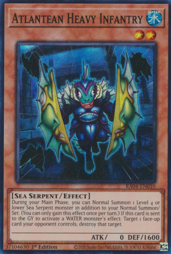 Atlantean Heavy Infantry - RA04-EN010 - Super Rare 1st Edition