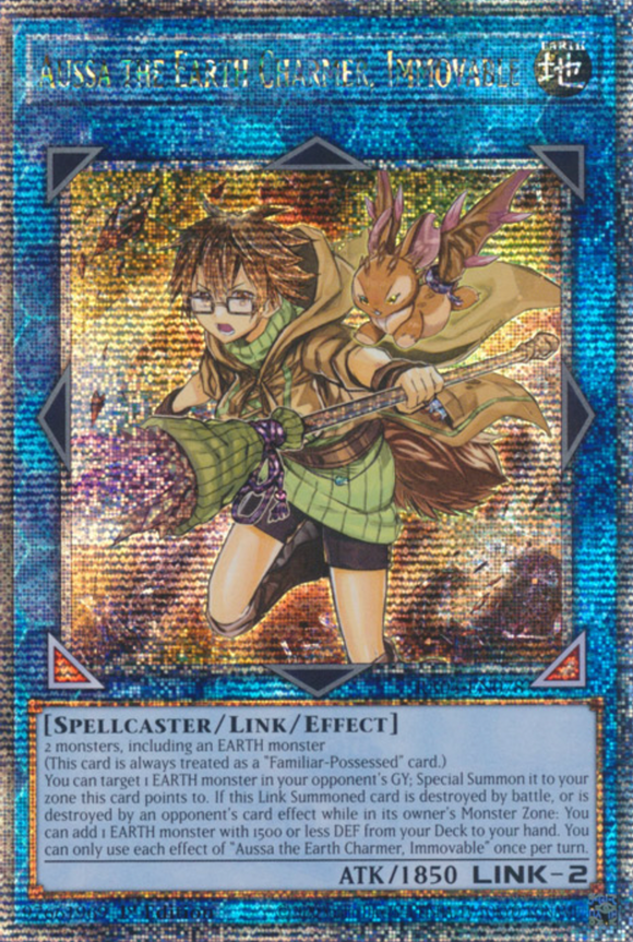 Aussa the Earth Charmer, Immovable - RA04-EN078 - Quarter Century Secret Rare 1st Edition