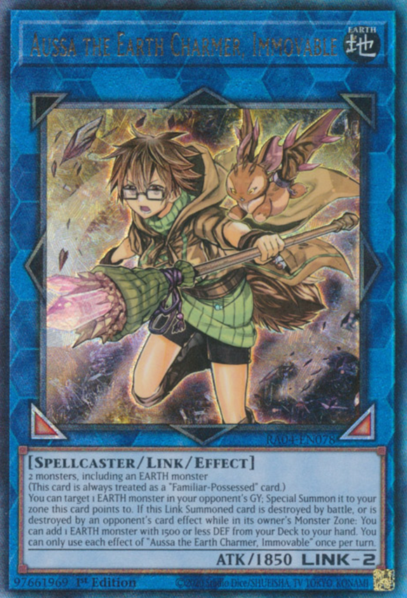 Aussa the Earth Charmer, Immovable - RA04-EN078 - Ultimate Rare 1st Edition