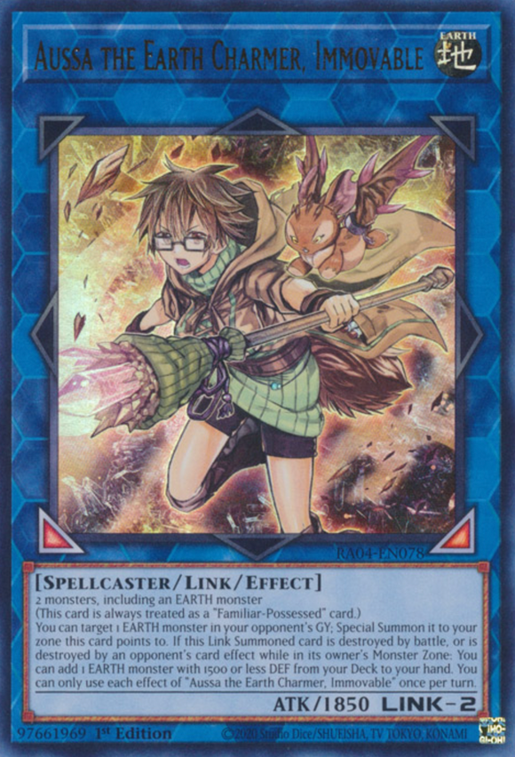 Aussa the Earth Charmer, Immovable - RA04-EN078 - Ultra Rare 1st Edition