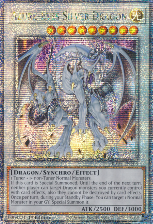 Azure-Eyes Silver Dragon - RA04-EN208 - Quarter Century Secret Rare 1st Edition