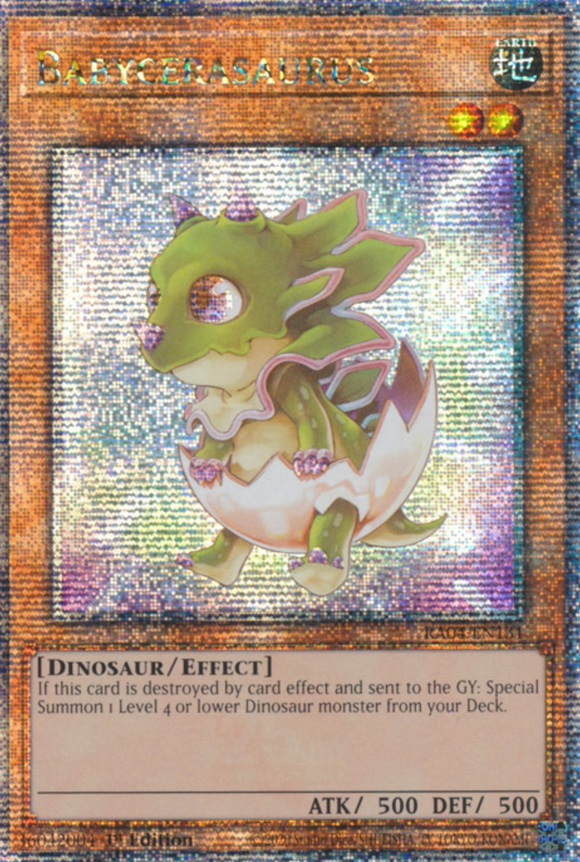 Babycerasaurus - RA04-EN131 - Quarter Century Secret Rare 1st Edition