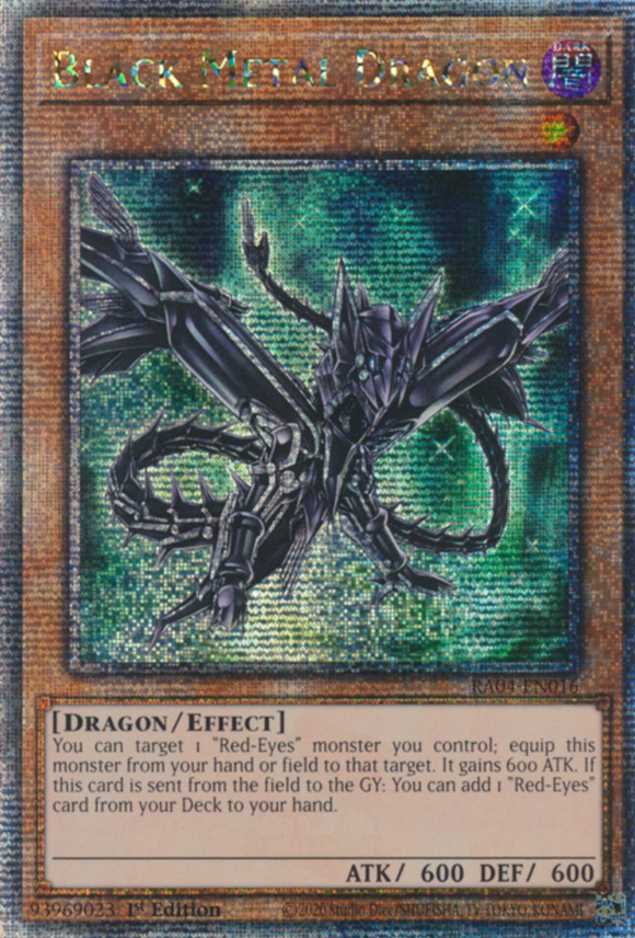 Black Metal Dragon - RA04-EN016 - Quarter Century Secret Rare 1st Edition