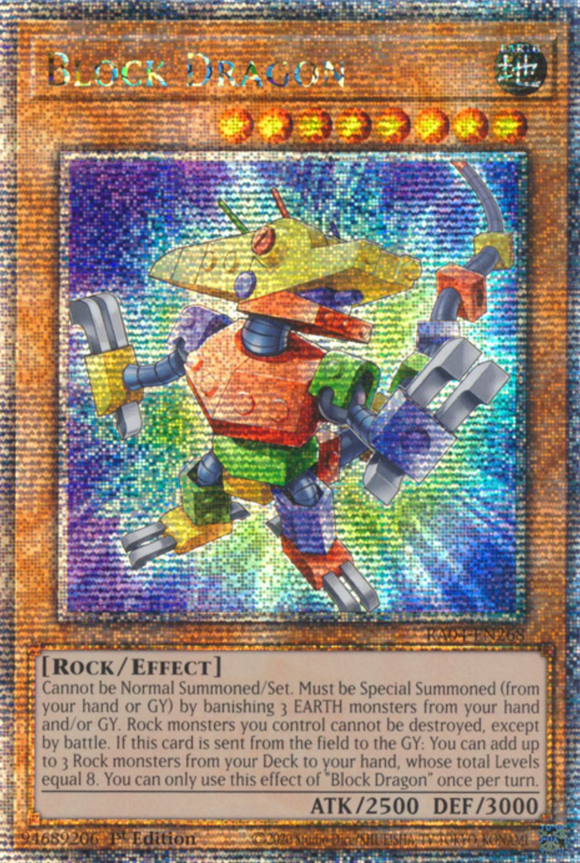 Block Dragon - RA04-EN268 - Quarter Century Secret Rare 1st Edition