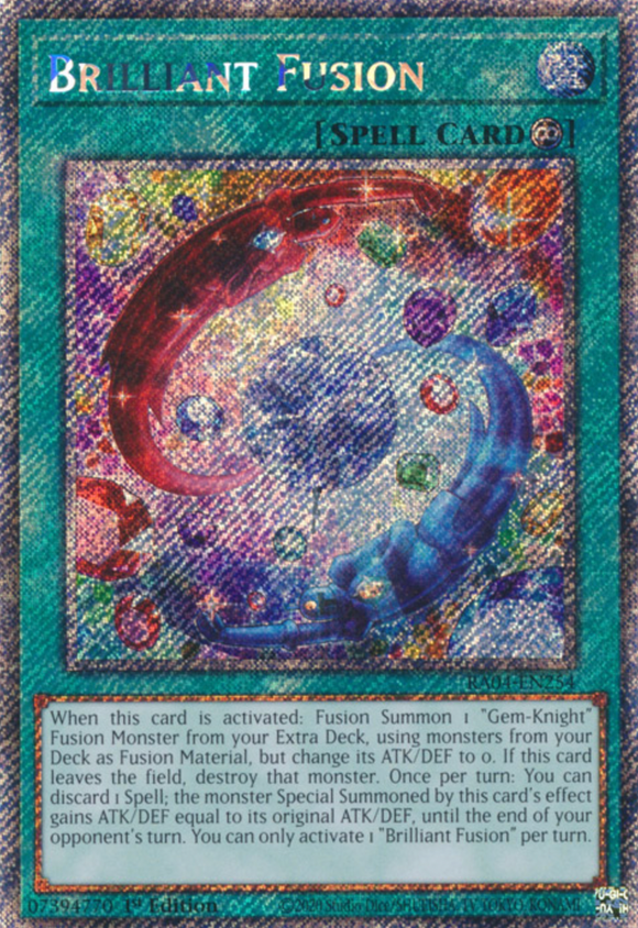 Brilliant Fusion - RA04-EN254 - Platinum Secret Rare 1st Edition