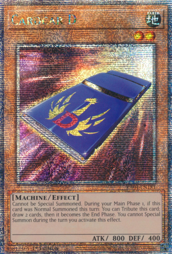 Cardcar D - RA04-EN181 - Quarter Century Secret Rare 1st Edition