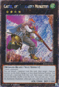 Castel, the Skyblaster Musketeer - RA04-EN230 - Platinum Secret Rare 1st Edition
