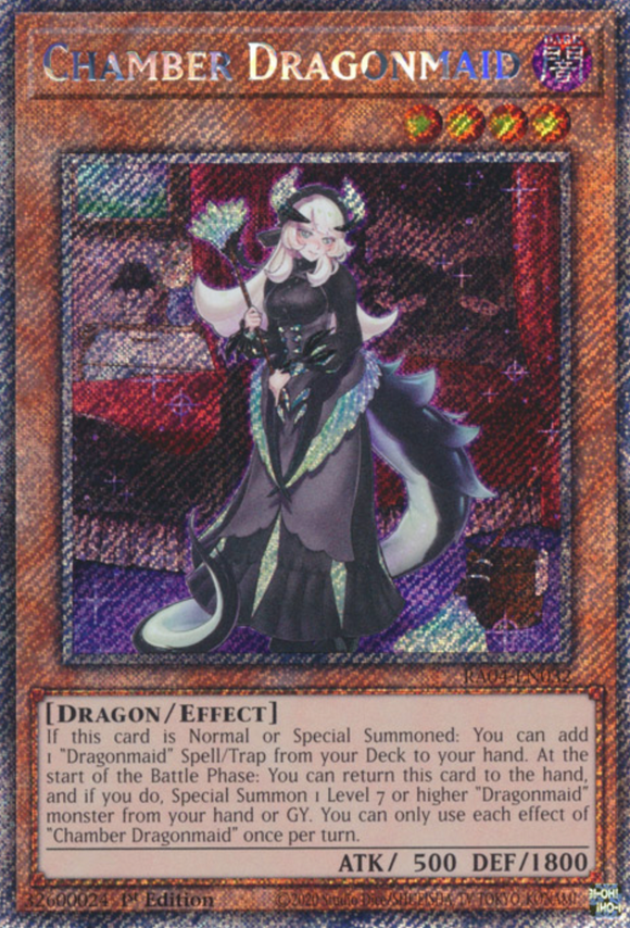 Chamber Dragonmaid - RA04-EN032 - Platinum Rare 1st Edition