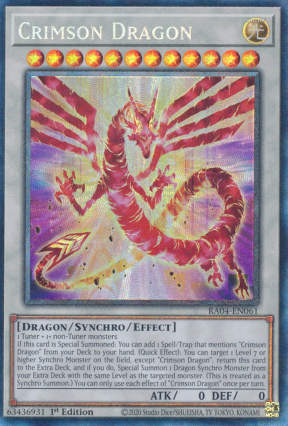 Crimson Dragon - RA04-EN061 - Collector's Rare 1st Edition