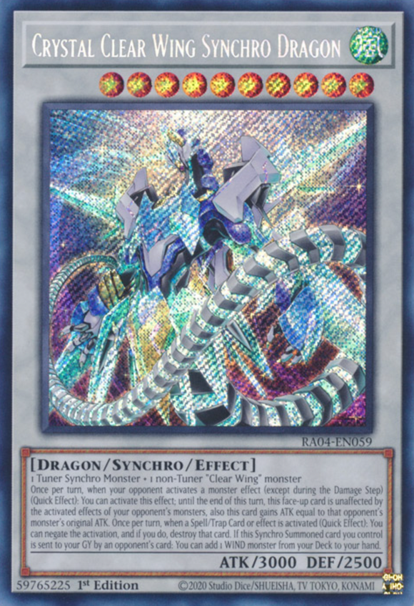 Crystal Clear Wing Synchro Dragon - RA04-EN059 - Secret Rare 1st Edition