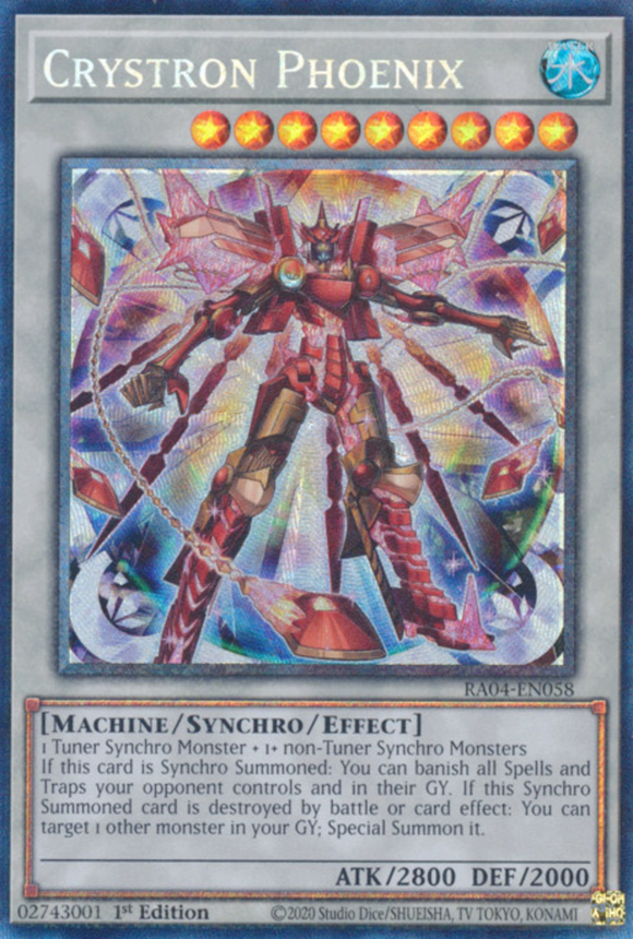 Crystron Phoenix - RA04-EN058 - Collector's Rare 1st Edition