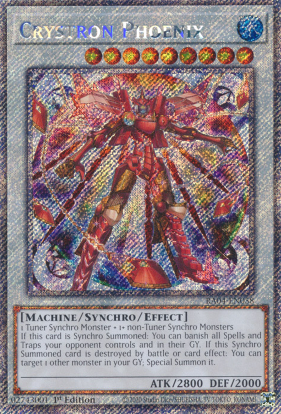 Crystron Phoenix - RA04-EN058 - Platinum Secret Rare 1st Edition