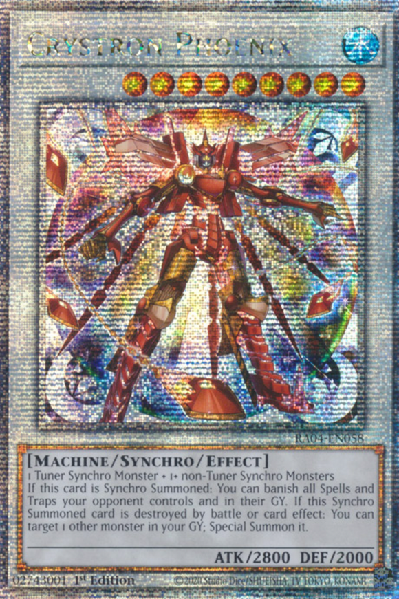Crystron Phoenix - RA04-EN058 - Quarter Century Secret Rare 1st Edition