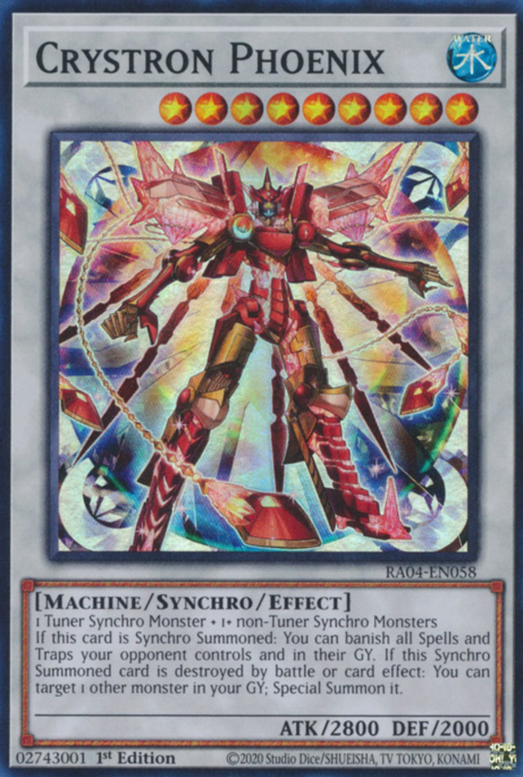 Crystron Phoenix - RA04-EN058 - Super Rare 1st Edition