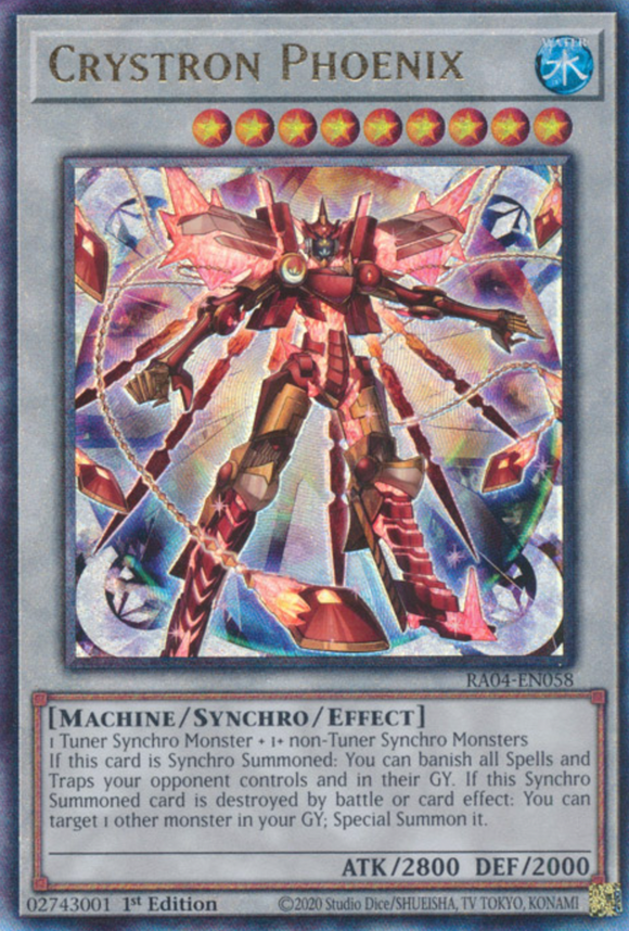 Crystron Phoenix - RA04-EN058 - Ultimate Rare 1st Edition