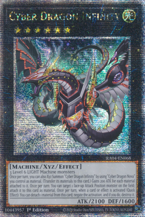 Cyber Dragon Infinity (Alt. Art) - RA04-EN068 - Quarter Century Secret Rare 1st Edition
